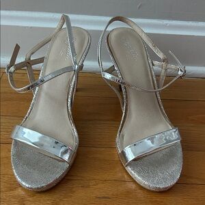 Seychelles Silver Strappy Sandals